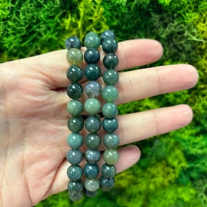 Moss Agate (8mm) Bracelet