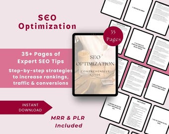 SEO Optimization Guide and Checklist | Boost Search Rankings & Website Traffic | Small Business SEO Strategy PDF