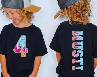 Personalized Baseball Birthday Shirt, Ice Cream Drip Tee, Custom Name Number