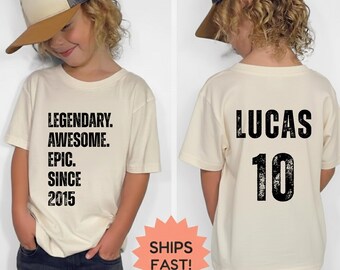 Personalized Birthday Tee - Custom Name & Number, Legendary Style