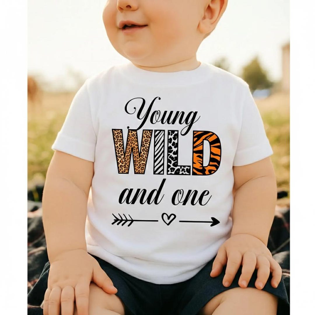 Personalized Young Wild One Birthday Shirt, Safari Jungle First Outfit ...