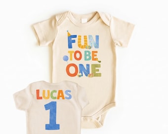 Personalized Fun To Be One Birthday Shirt, Custom First Birthday Outfit