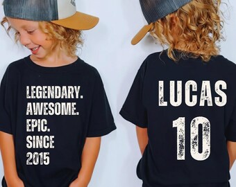 Personalized Birthday T-Shirt - Custom Name & Number, Kids Party Tee