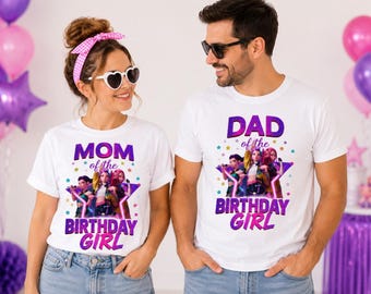 Chemises personnalisées Huntrix K Pop maman papa anniversaire fille, chemises anniversaire famille assorties, chemise anniversaire fille personnalisée, tenue de famille