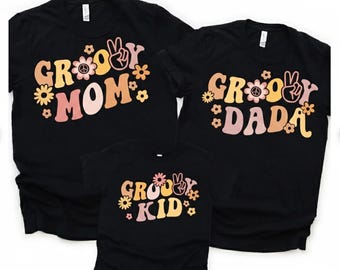 Groovy One Birthday Shirt - Retro Family Matching Tees
