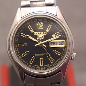 Rare vintage Seiko 5 automatic Railway time  day date movement no. 7009A  japan made men&#39;s watch