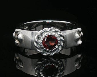 Howls Calcifer Ring in Stainless Steel with Natural Gemstone Howls Moving Castle Ring Howl and Sophie Rings