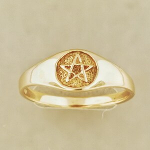 Ladies Pentacle Ring in Sterling Silver or Antique Bronze,  Bronze Pentacle Ring, Ladies Pentacle Ring, Antique Bronze Pagan Ring, Bronze Pagan Jewelry, Bronze Wicca Ring, Bronze Witch Ring, Bronze Star Ring