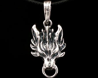 Sterling Silver FF7 Wolf Stud Earrings FFVII Cloud Wolf Earring
