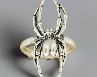 Handmade Gothic Spider Ring Jewelry Handmade Halloween Ring for Her or Him Dark Fantasy Gift Idea for Spooky Jewelry Lovers Witchy Gift Idea