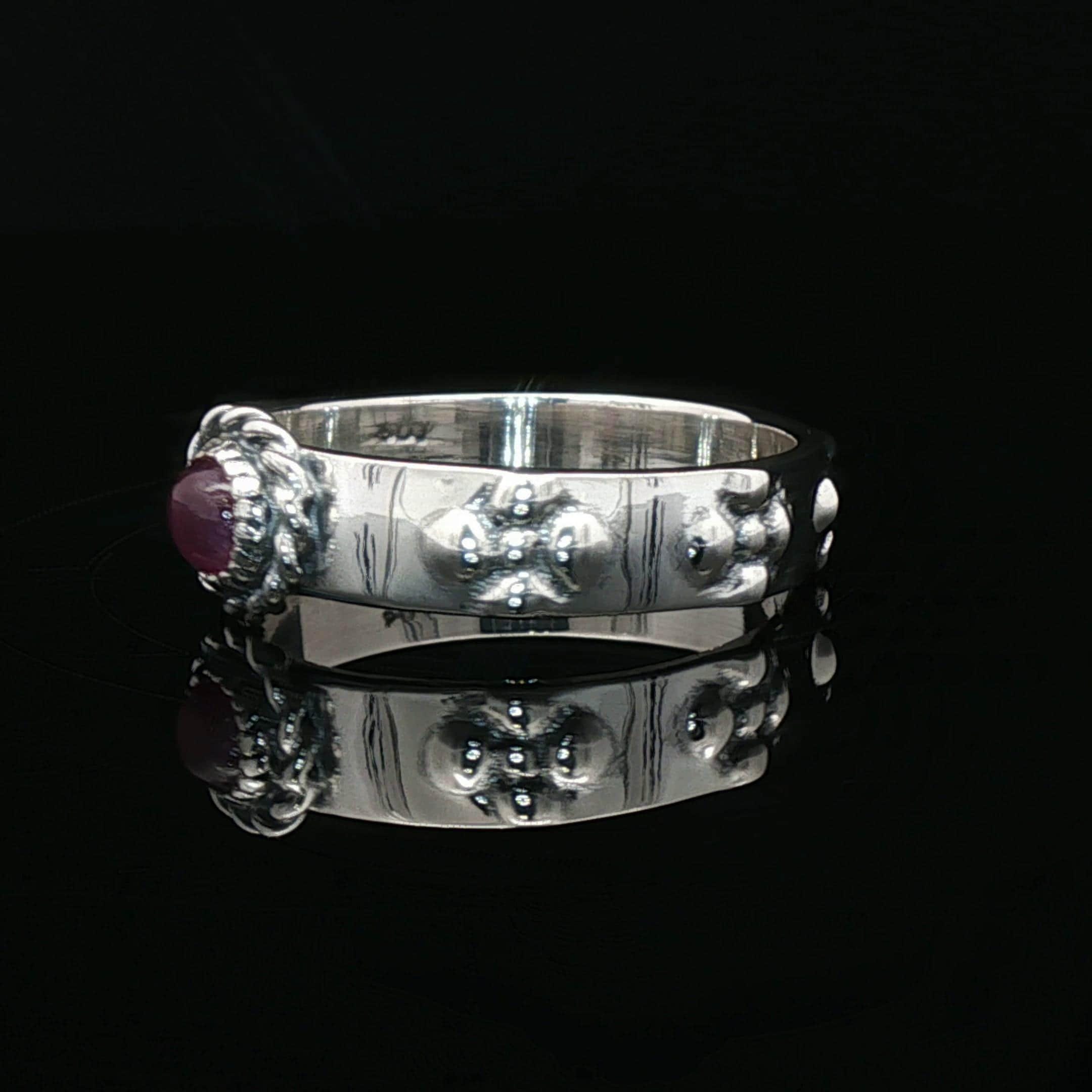 Howls Moving Castle Ring in Sterling Silver With Genuine Gemstone