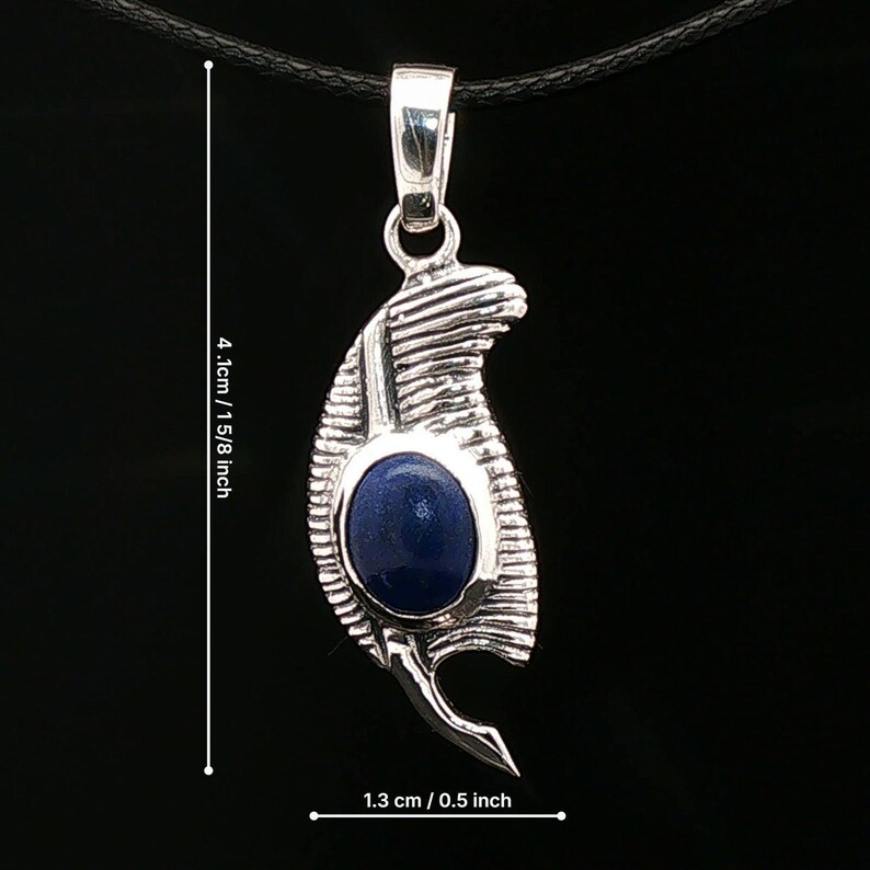 Feather of Ma’at pendant in sterling silver Egyptian goddess amulet. Sterling silver Maat feather pendant symbol of truth and justice.