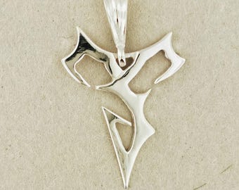 Final Fantasy X Tidus Pendant in Sterling Silver or Antique Bronze Final Fantasy 10 Pendant Final Fantasy Jewelry FFX Pendant