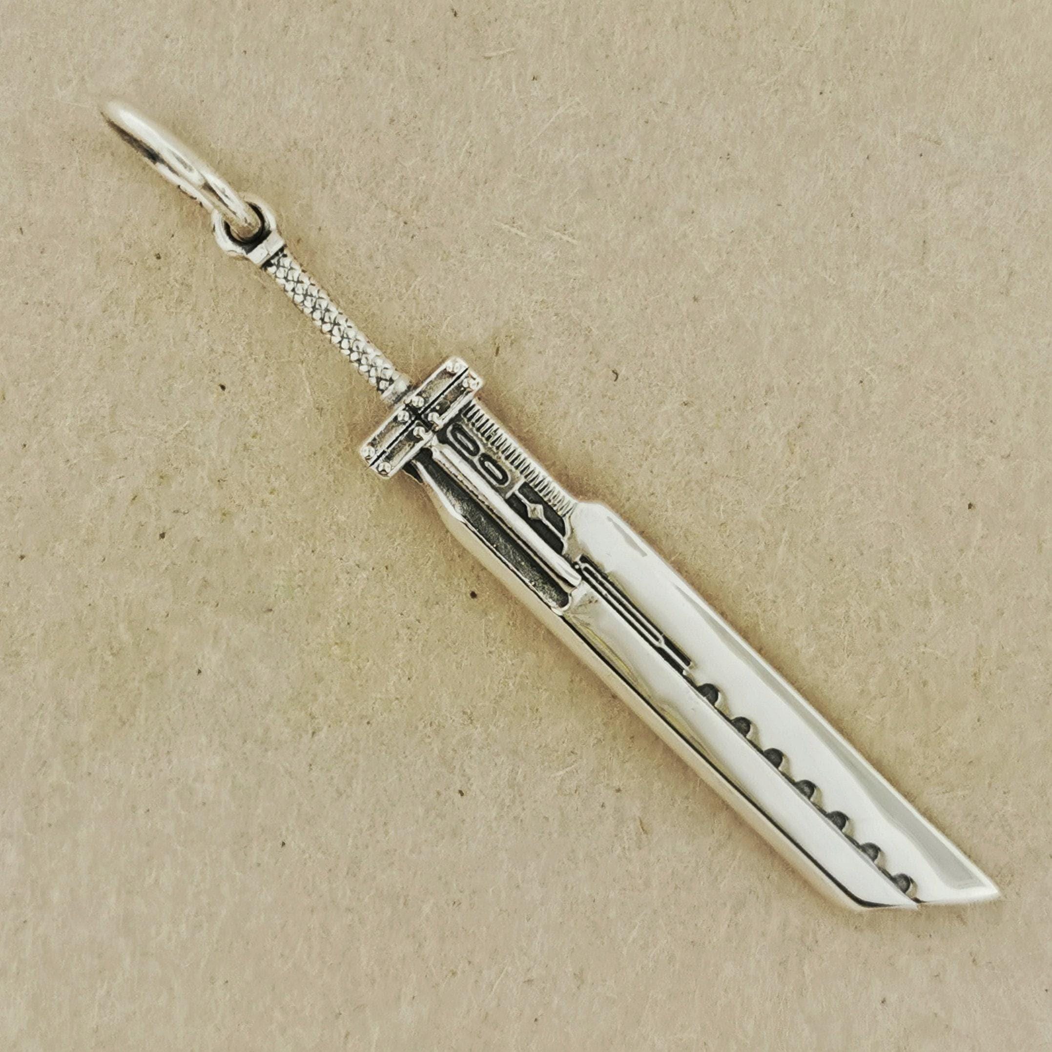 Final Fantasy 7 Advent Children Sword Pendant in Sterling Silver 