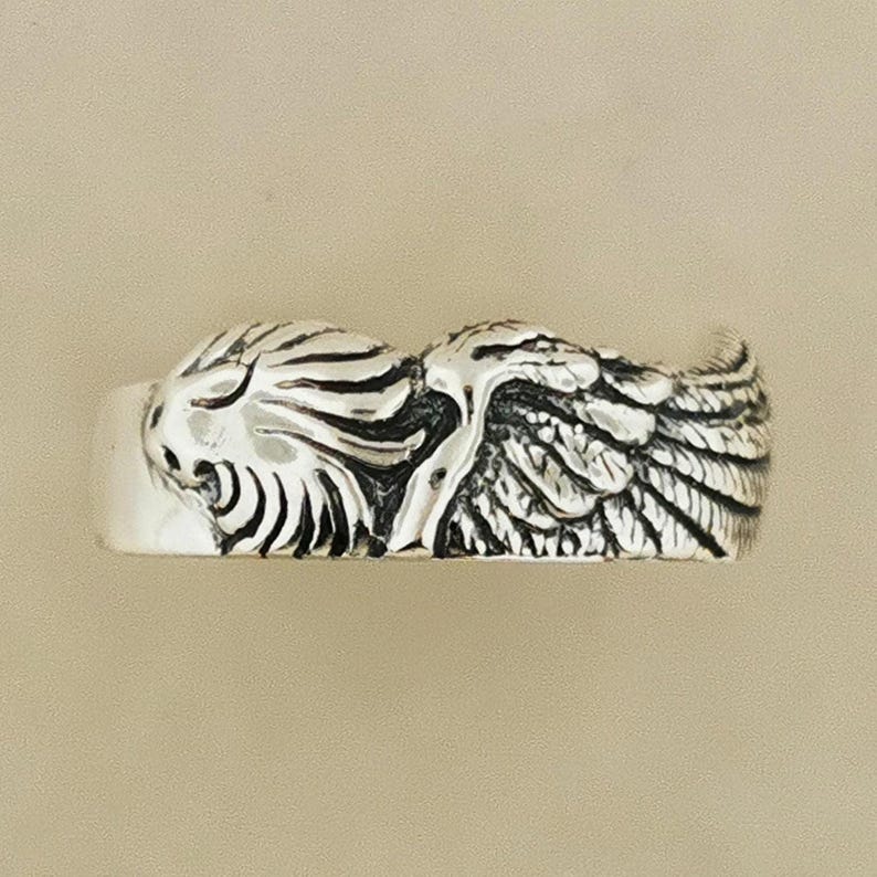 Anello da donna FFVIII Squall Griever in argento sterling o bronzo antico Anello FF8 Sleeping Lion Anello Final Fantasy Anello Final Fantasy 8 sterling silver