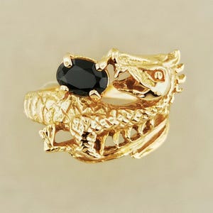 Birthstone Dragon Ring in Antique Bronze Birthstone Dragon Ring Dragon Ring for Him and Her Dragon Jewellery Unisex Dragon Ring