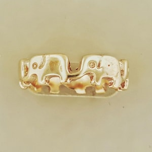 Bague éléphant de parade en argent sterling 925 Bague éléphant Bijoux éléphant Bijoux éléphant pour elle Cadeau pour amoureux des éléphants