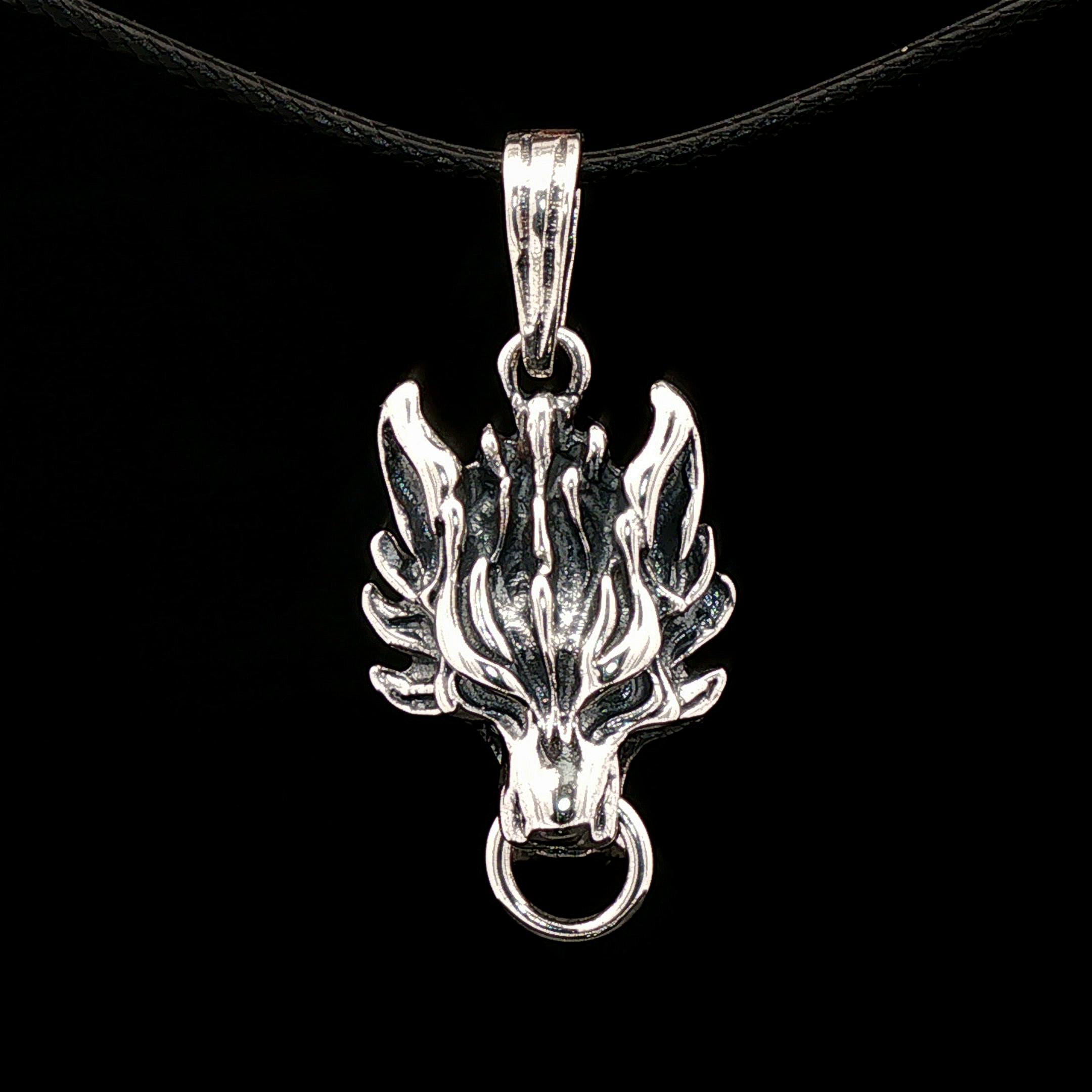 Final Fantasy 7 Wolf Pendant in Sterling Silver or Antique Bronze
