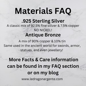 a poster with a description of materials faq