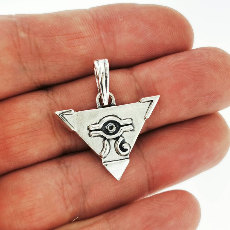 Yugi-Oh Millennium Puzzle in Sterling Silver, yu gi oh millennium pendant, yu-gi-oh millennium puzzle necklace, the millennium necklace, Silver anime necklace, yugioh pendant, Dual Monsters Pendant, Yugioh Silver Pendant, Egyptian Eye Pendant