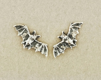 Vleermuis-oorknopjes in 925 sterlingzilver, gotische oorbellen Halloween-sieraden vampierstekers Spooky leuke sieraden cadeau voor haar Goth-fans
