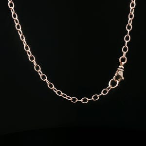 Antike Bronze 3 mm Oval Kabelkette Made to Order Bronze Anhänger Kette Oval Kabelkette