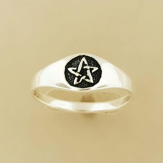 Damen Pentakel Ring in 925 Silber oder Bronze Kleiner Pentagramm Ring Schmuck Kleiner Stern Ring Wicca Schmuck Schmuck Geschenk fur Wicca Pagan Etsy