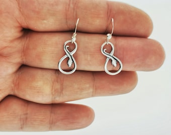 Snake Charm Dangle Earrings in 925 Silver or Bronze, Snake Earrings Jewellery, Reptile Earrings, Delicate Snake Earrings, Serpent Earrings