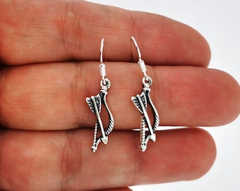 Bow and Arrow Earrings in Sterling Silver or Bronze Archer Earrings Hunter Jewelry Archery Earrings Gift for Her Archery Lover Jewelry