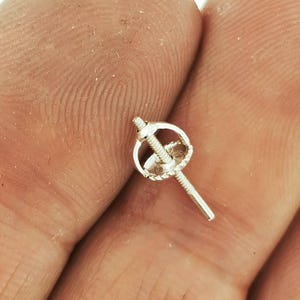 Screw back earring posts for Sterling Silver And Gold
