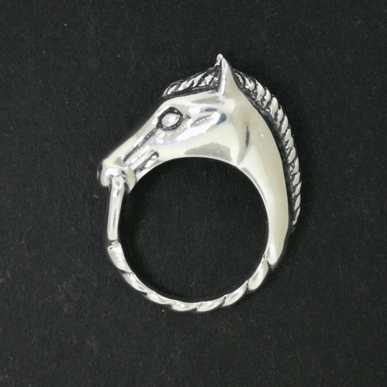 3D Horse Head Ring Sterling Silver, Silver Horse Ring, Sterling Silver Equine Ring, Silver Equestian Ring, Horse Ring In Silver, Silver Horse Jewelry, Silver Horse Jewellery, Silver Animal Jewelry, Horse Lover Jewellery, Unisex Silver Horse Ring