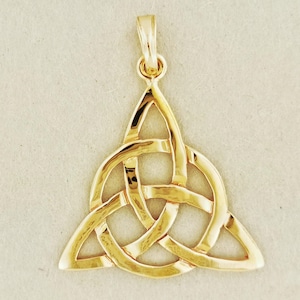 Pingente grande Triquetra em prata esterlina ou bronze antigo