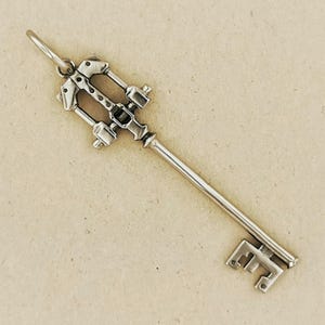Master Defender-sleutelzwaardhanger in roestvrij staal KH-sleutelzwaardhanger Videogamehanger Kingdom Hearts-sleutelzwaardhanger