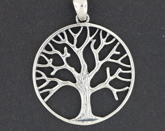 Tree of Life Pendant in 925 Silver or Bronze,  Yggdrasil Tree Pendant Necklace, Norse Tree Necklace Pendant, Jewelry Gift for Pagan Wiccan