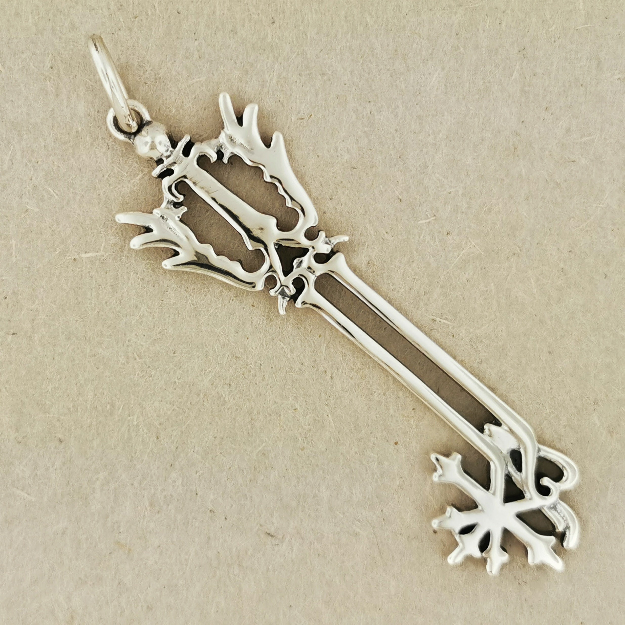 Kingdom Hearts Oathkeeper Keyblade Pendant in Stainless Steel KH Keyblade Pendant Video Game Pendant Etsy