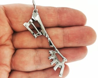 Kingdom Hearts Wayward Wind Keyblade Pendant In Stainless Steel KH Keyblade Pendant Video Game Pendant