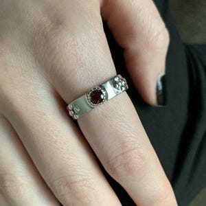 Braidless Howls Calcifer Ring in Sterling Silver with Imitation Birthstone Howls Moving Castle Ring Cosplay Ring