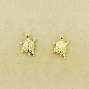 Gold Turtle Earrings Made To Order