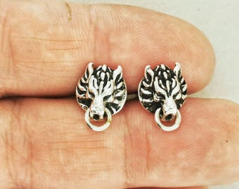 Final Fantasy 7 Fenrir Wolf Cuff Links in Sterling Silver Final Fantasy Cufflinks FFVII Cufflinks FF7 Cufflinks Video Game Cufflinks