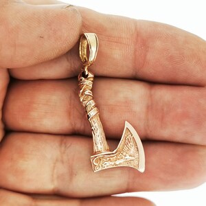 Small Axe Pendant in Sterling Silver or Antique Bronze Odin Ravens Pendant Viking Pendant Viking Warrior Axe Pendant Axe Charm