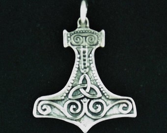Classic Thor's Hammer in Sterling Silver or Antique Bronze, Mjölnir Pendant, Viking Pendant, Silver Hammer Pendant, God of Thunder Pendant