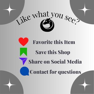 a question asking viewers to like what they see, along with a list of items they can like, such as a favorite item, a shop, a social media platform, and a contact for questions.