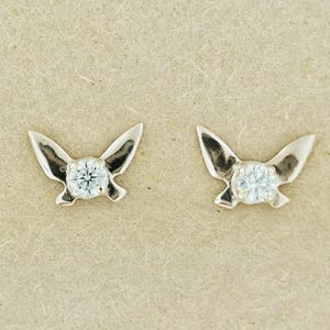Legend of Zelda Navi edelsteenoorbellen in sterlingzilver Navi-oorbellen Zelda-oorbellen Zelda-sieraden Videogame-oorbellen Hey luister