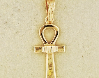 Ankh-hanger in 925 sterling zilver of antiek brons, oud-Egyptisch symbool, Ankh-sieraad, Egyptisch amulet.