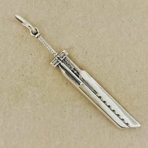 Final Fantasy 7 Advent Kinder Schwert Anhänger in Sterling Silber oder Bronze FFVII Schwert Anhänger FF7 Cloud Strife Schwert Anhänger