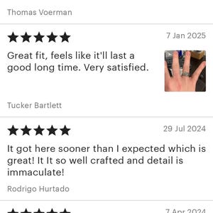 several positive reviews for a jewelry store, with customers expressing satisfaction with the quality of the products and the overall experience. The reviews are written in a star-rating format, indicating that the store has received positive feedback from its customers.