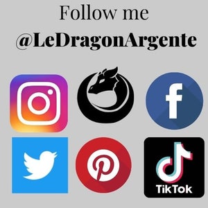 Don’t forget to Favorite This Item, Share on Social Media, Contact For Questions, Save this Shop @LeDragonArgente, Le Dragon Argente, www.ledragonargente.com