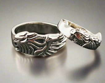 FF8 Griever Ring Set in Sterling Silver FFVIII Wedding Set FF8