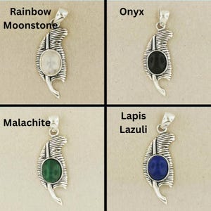 Egyptian goddess Maat pendant in silver truth feather necklace. Maat feather charm in sterling silver Egyptian mythology jewelry
