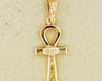 Ankh Charm Pendant in 925 Sterling Silver or Antique Bronze Ancient Egyptian Symbol Necklace Ankh Jewelry Gift Egyptian Amulet Pendant